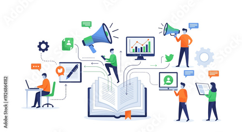 Digital Marketing Strategy and Online Business Growth Concept.