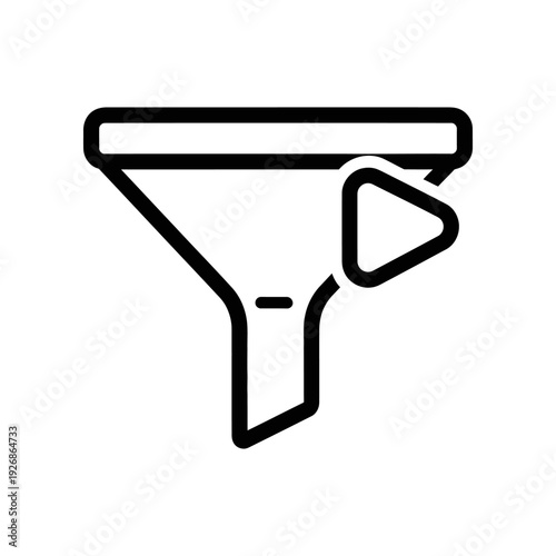 A minimalist black squeegee icon on a white background, representing cleaning and maintenance tools.