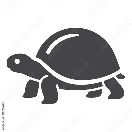 Gray turtle icon walking on white background simple illustration icon