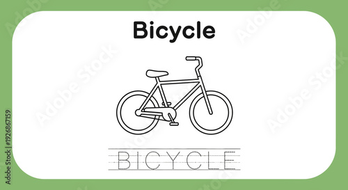 Bicycle Coloring Page for Kids: Educational Activity