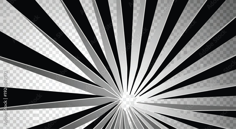 Obraz premium Black White Gray Sunburst Background