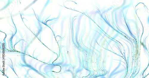 Abstract blue and white flo...