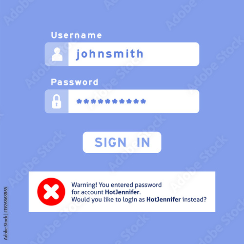 Cybersecurity and technology humor. Absurd account security feature compromising safety of users. Funny online security problem. Vibe coding result.