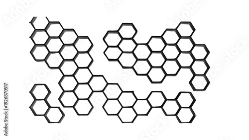 isolated hexagons with horizontal cutting lines for a honeycomb texture design.