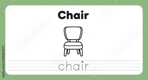 Chair Coloring Page for Kids: Learn and Color