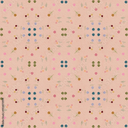 Bild auf Leinwand seamless pattern with flowers