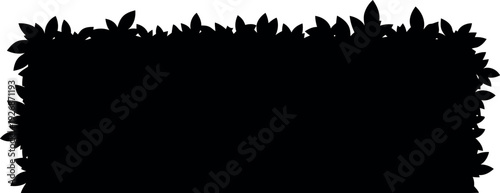 Silhouette of a laurel wreath crown isolated on white background for award and victory concepts