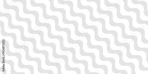Simple minimal diagonal wavy lines pattern. Vector seamless texture with thick waves, curvy stripes. Simple abstract grey shapes on transparent background. Subtle repeated design for print, wallpaper