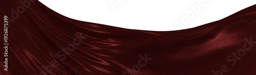 Foto Luxurious burgundy fabric with flowing texture perfect for design elements, fashion backgrounds, and artistic concepts