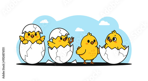 Hatching Chicks in Eggshells