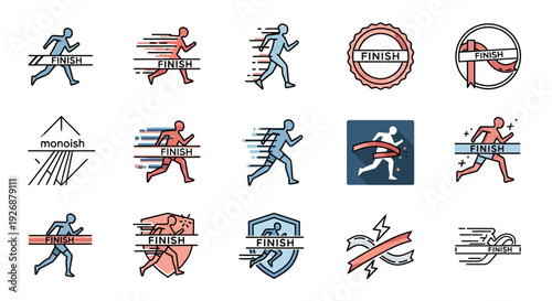 Collection of Running Man Logos and Icons.