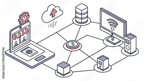 mobile phone with social network icons
