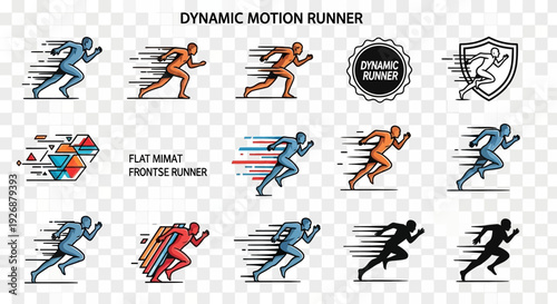 Dynamic Runner Illustrations in Motion.