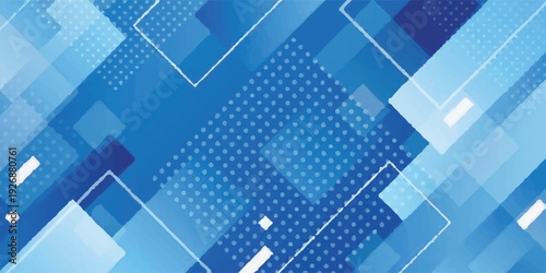 Abstract navy blue background with overlapping squares and micro dot pattern eps10