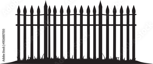 Wooden Fence Silhouette