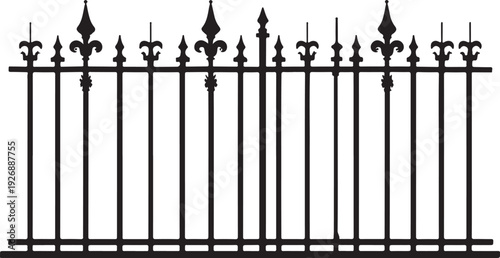 Steel Fence Gate Silhouette