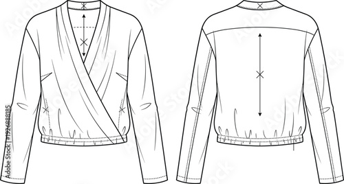 Women's Sleeveless A-Line Dress Technical Fashion Illustration, Mockup Flat Sketch of Back Zipper Shift Dress for Apparel Design Tech Pack