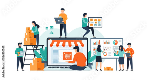 Comprehensive E-commerce Business Operations: Online Store, Logistics, and Data Analytics Team
