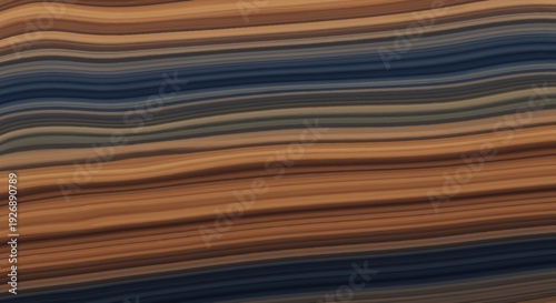 Abstract wavy lines pattern with earthy tones and dark blue accents.