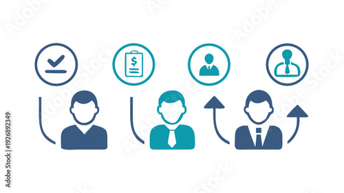 Universal business management and human resources icon set. Universal icons for web and mobile. Vector. icon