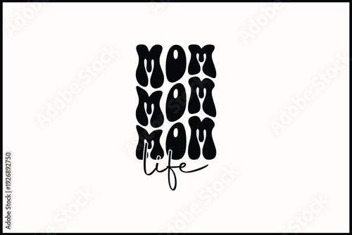 About Mama Retro T-Shirt Design