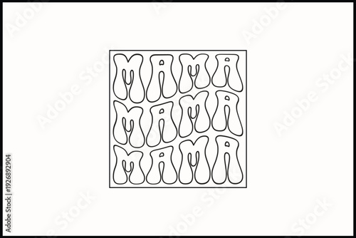 About Mama Retro T-Shirt Design