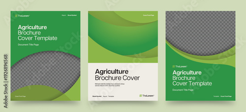 Brochure Report Cover Template for Document Front Pages in Farming, Agriculture & Environmental Look