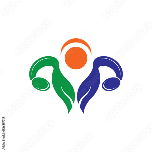 Gynecology icon logo in linear, outline, isolated style.