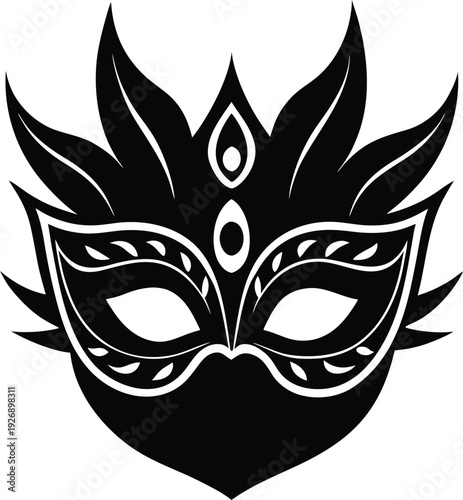 Masks for a masquerade vector illustration