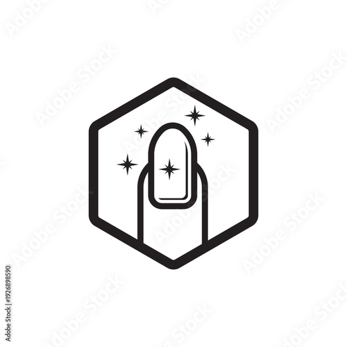 nail care symbol icon,vector illustration design
