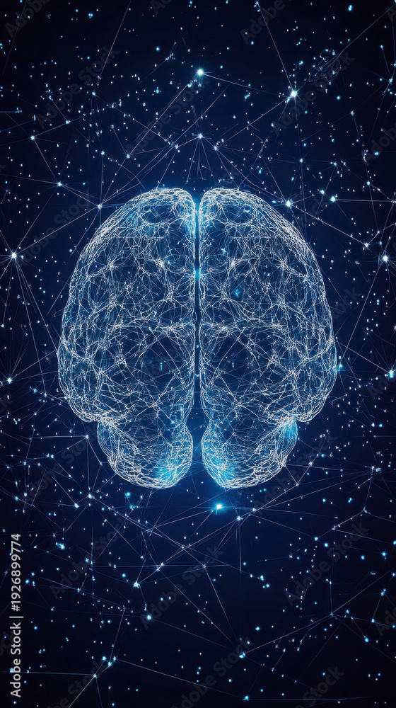 Obraz premium Abstract Digital Brain Technology Background