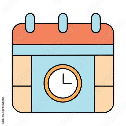 A sleek calendar with a classic clock, showing dates and time at a glance, blending organization and punctuality in one stylish, practical display.
