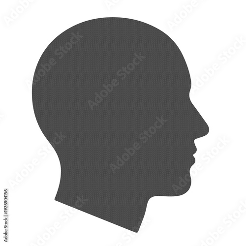 Man head silhouette vector illustration