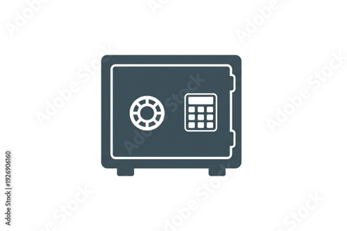 Secure Vault Icon: A stylized illustration of a secure vault, symbolizing safety and protection for valuable assets.