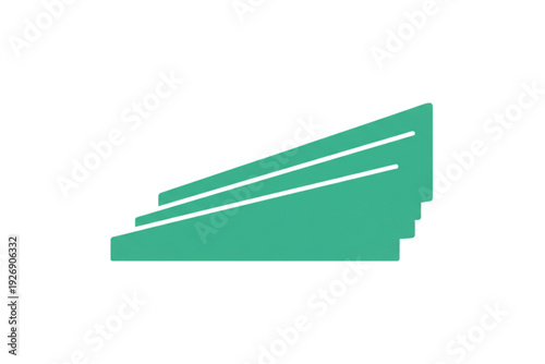 Geometric Harmony: An abstract composition, featuring layered linear elements in a calming shade of teal, offering a sense of modern simplicity.