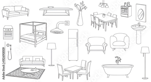 Architectural 2D drafting plan of a modern ergonomic lounge chair