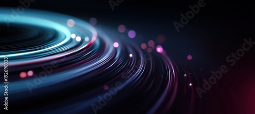 Wallpaper Mural abstract wave pattern expanding from digital core background texture Torontodigital.ca