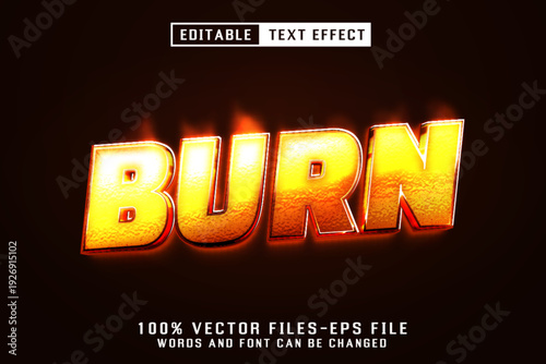 Burn 3d Text - Editable Text Effect