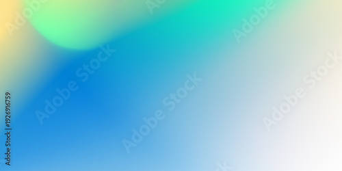 Soft Green Blue Yellow Gradient Abstract Background. Vivid blurred colorful wallpaper background. Pastel Smooth Gradient Background .  Trendy fluid wave 3d rendering. Abstract stylish blurred texture
