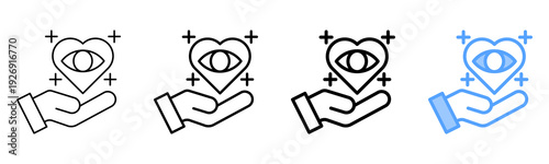 Optical Care Icon Different Style Outline Collection Set 