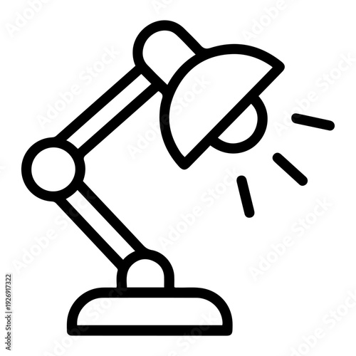 desk table lamp outline icon