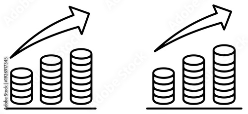 profit growth financial chart icon