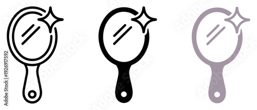 shiny mirror beauty icon