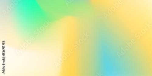 Soft Green Blue Yellow Gradient Abstract Background. Vivid blurred colorful wallpaper background. Pastel Smooth Gradient Background .  Trendy fluid wave 3d rendering. Abstract stylish blurred texture
