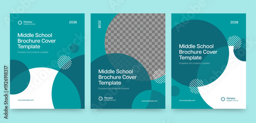 School Brochure Cover Template for Education Prospectus & Flyer Poster Layout