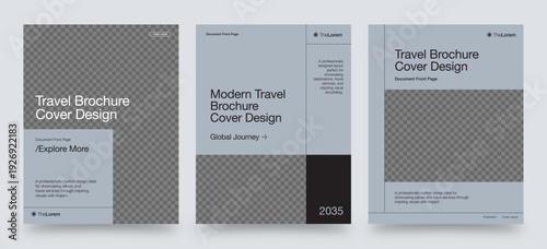 Travel Brochure Cover Template for Tourism Poster, Travel Magazine, Destination Guide & Itinerary