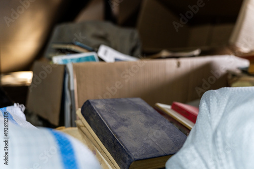 Tableau sur toile Old Books In Storage