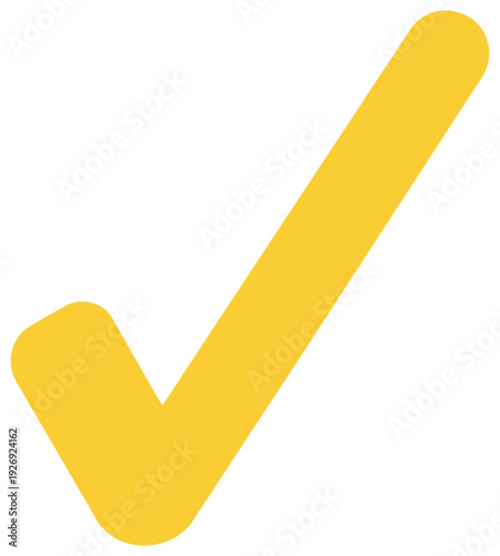 Check mark vector rounded tick symbol isolated flat icon