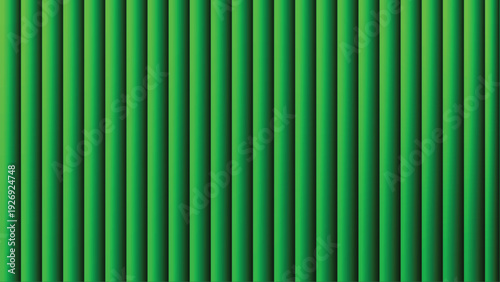 A vibrant green striped pattern with varying shades and thin white lines