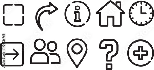 vector icon set location different icon vector 